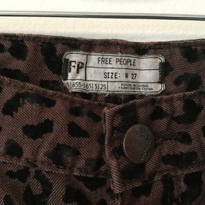 Free people leopard crop pants